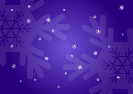 Holiday pattern, white snowflakes on purple background. Vector illustrationのイラスト素材