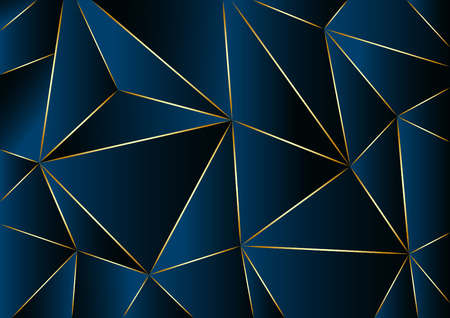 Abstract geometric dark blue background in low poly style. Vector illustrationのイラスト素材