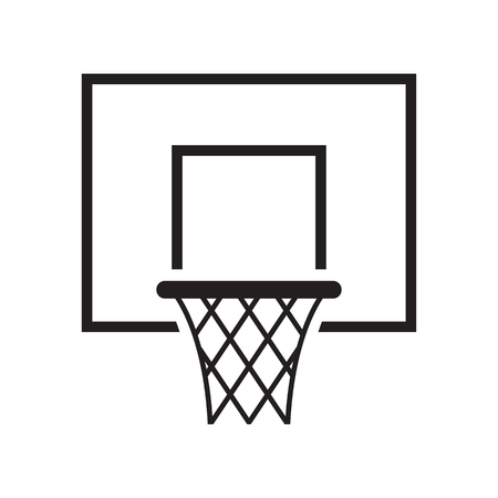 Black basketball basket icon. Vector illustrationのイラスト素材