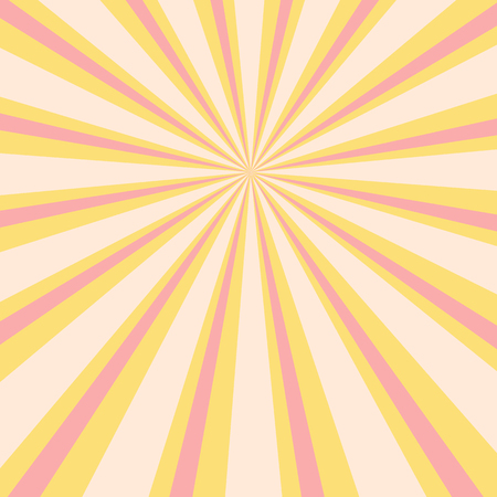 Abstract background with pastel yellow and pink sunbeams. Vector illustrationのイラスト素材