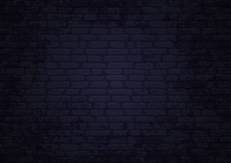 Dark brick wall with grunge texture. Vector illustrationのイラスト素材