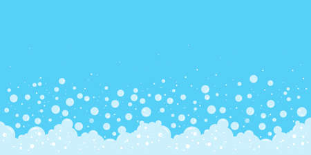 Soap foam bubbles vector background, cartoon suds pattern. Abstract illustrationのイラスト素材