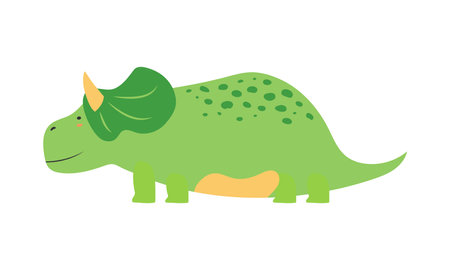 Cartoon dinosaur, cute dino, animal character vector icon, baby funny illustration isolated on white backgroundのイラスト素材