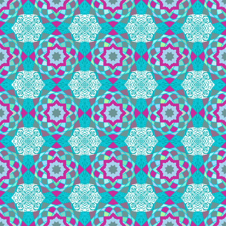 seamless texture. Arabic muslim geometric pattern with mosaic ornaments. Ethnic background to Ramadan and Feast of Breaking the Fast celebrationのイラスト素材