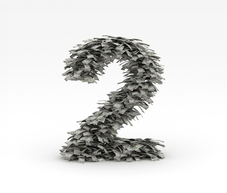 Dollars letter number 2の写真素材