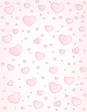 Valentine card hearts vector illustration background verticalのイラスト素材