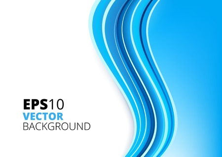 Blue clean modern package vector background with abstract wavesのイラスト素材