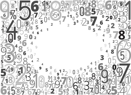 Black numbers background with copy spaceのイラスト素材