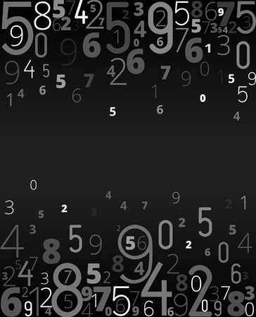 gray black numbers backgroundのイラスト素材