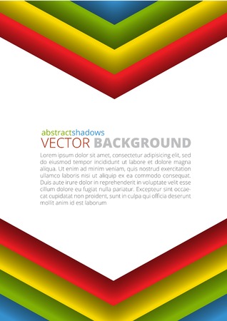 Brochure design a4 paper sheet with colored arrows backgroundのイラスト素材