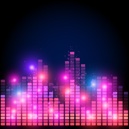 Abstract equalizer,  night music club life vector conceptのイラスト素材