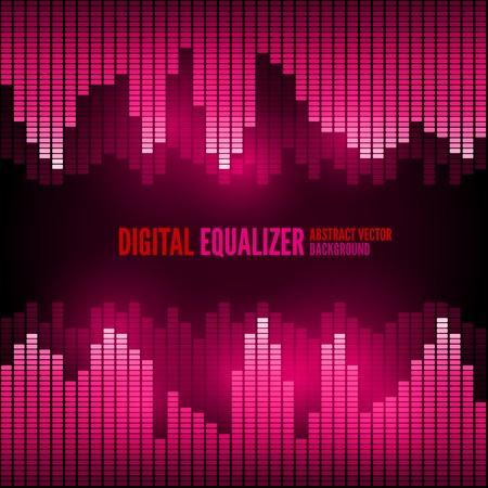 Techno equalizer, abstract technology vector backgroundのイラスト素材