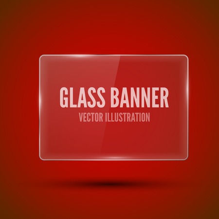 Glass framework on red background. Vector illustration.のイラスト素材