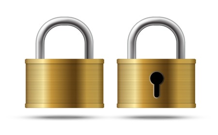 Gold locksのイラスト素材