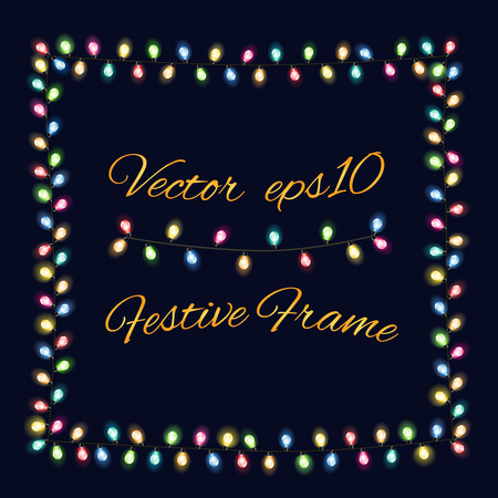 Garland frameのイラスト素材