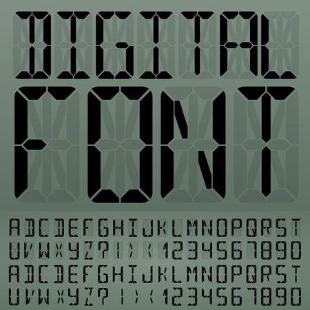 Digital Fontのイラスト素材