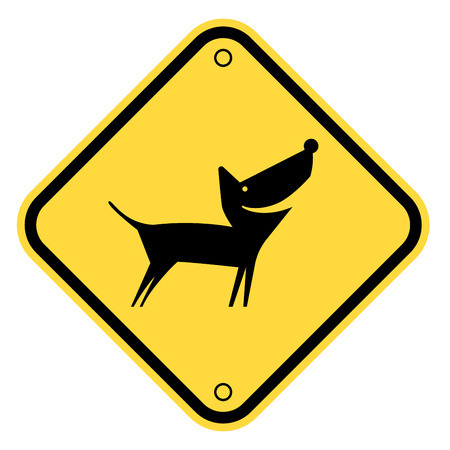 Friendly Dogs  Signs Humorous Comic Labels and Plates Collection. Vector Illustrationのイラスト素材