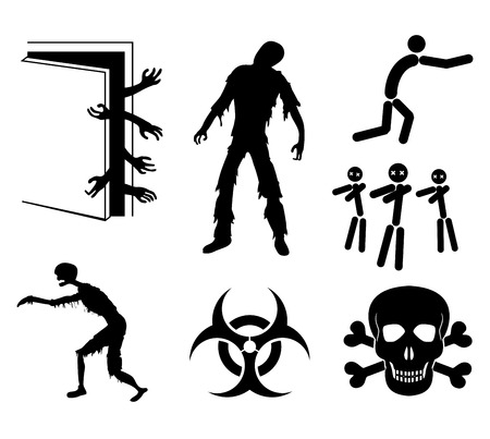 Zombies Apocalypse Sign and Symbols - Vector icon set EPS8のイラスト素材