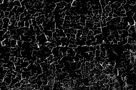 Black Cracked Wall or Ground Vector Texture Backgroundのイラスト素材