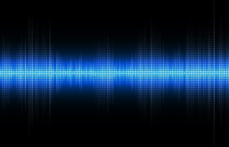 Abstract blue equalizer, frequency waveform graph. Vector illustration