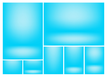 Set of Light Blue Violet clear empty studio vector backgrounds for product presentation, a4 formatのイラスト素材
