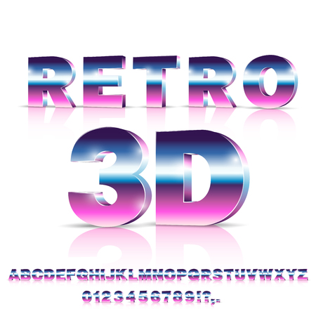 Sci-Fi retro fontのイラスト素材
