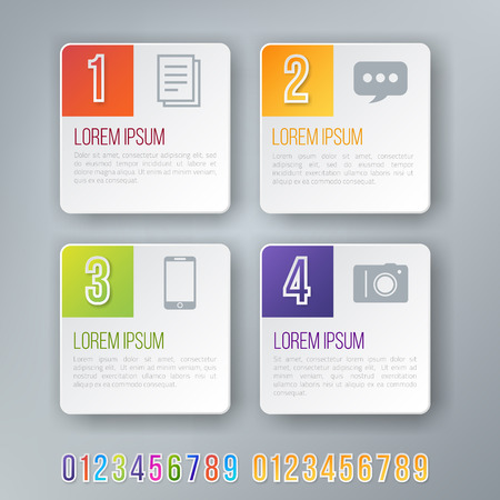 Infographics font setのイラスト素材