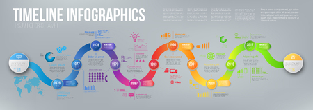 Infographics arrow timeline hystory templateの写真素材