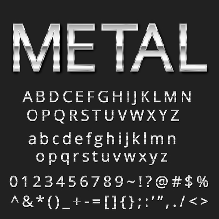 Silver letters vector illustrationのイラスト素材