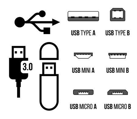 USB sockets iconのイラスト素材