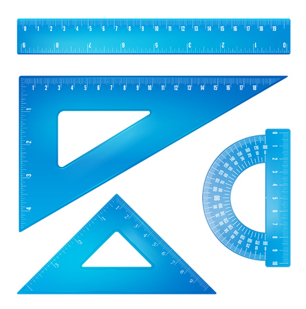 rulers and trianglesのイラスト素材