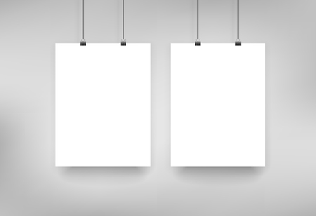 Three poster mockupのイラスト素材