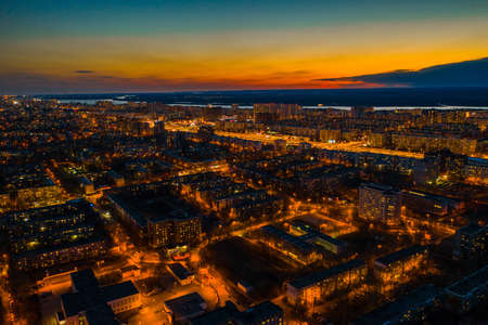 Aerial city viewの写真素材