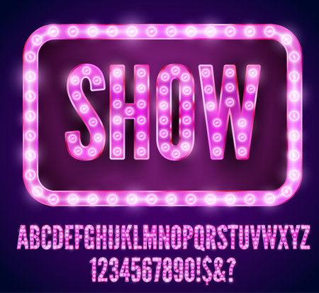 Retro Light Lettersのイラスト素材