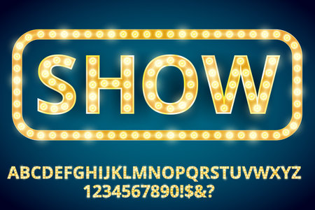 Retro Light Lettersのイラスト素材