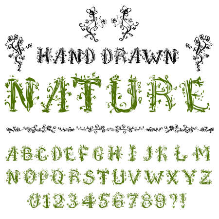 pencil fontのイラスト素材