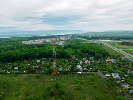 Telecom city towerの写真素材