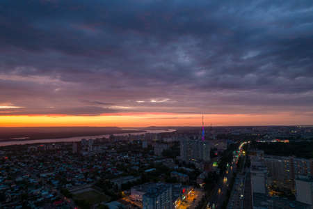 Aerial city viewの写真素材