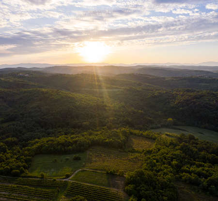European aerial landscapeの写真素材