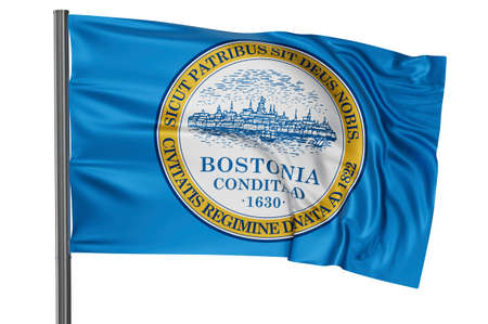US Boston city flagの写真素材