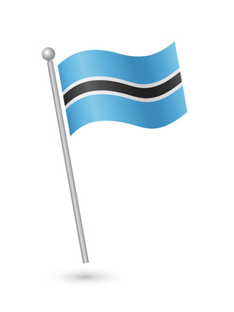 Botswana flagのイラスト素材