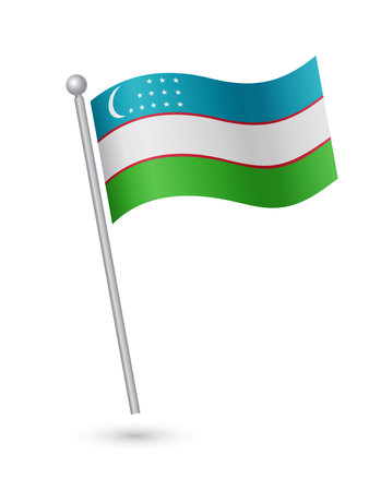 Uzbekistan national flagのイラスト素材