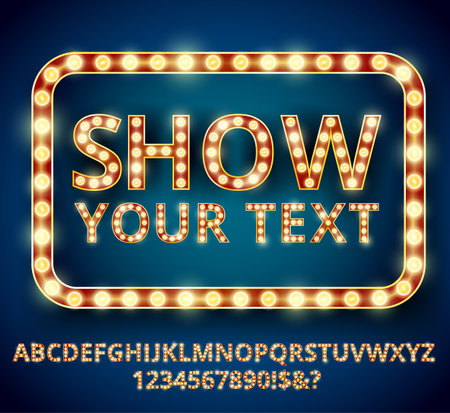 Retro Light Lettersのイラスト素材