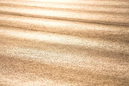 Asphalt abstract background. Morning golden sunny road.の写真素材