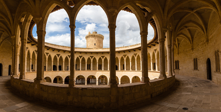 Colonnade of Belver castle, Palma of Majorca, Spainのeditorial素材
