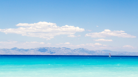 Sailor in the seaの写真素材