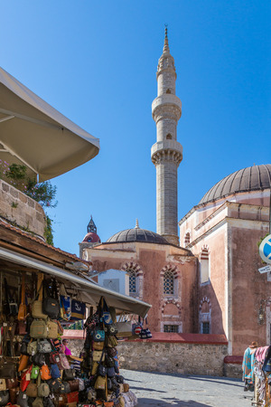 19 JUNE 2017. View of Suleymaniye Mosque in Rhodes town, Greeceのeditorial素材
