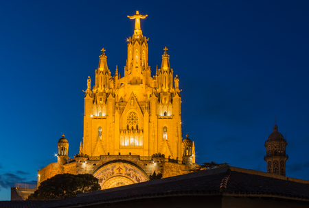 Church of the Sacred heart of Jesus in Barcelona in Spainの写真素材