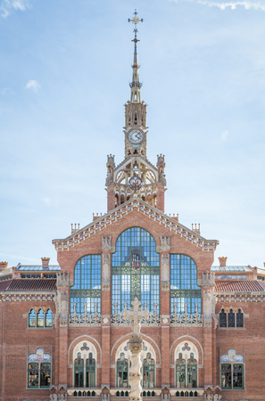 Hospital de la Santa Creu i Sant Pau in Barcelona, Spainのeditorial素材