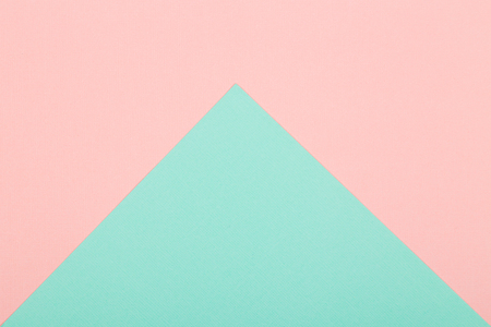 Geometric paper background. Pink and mint mockup for flat layout compositions